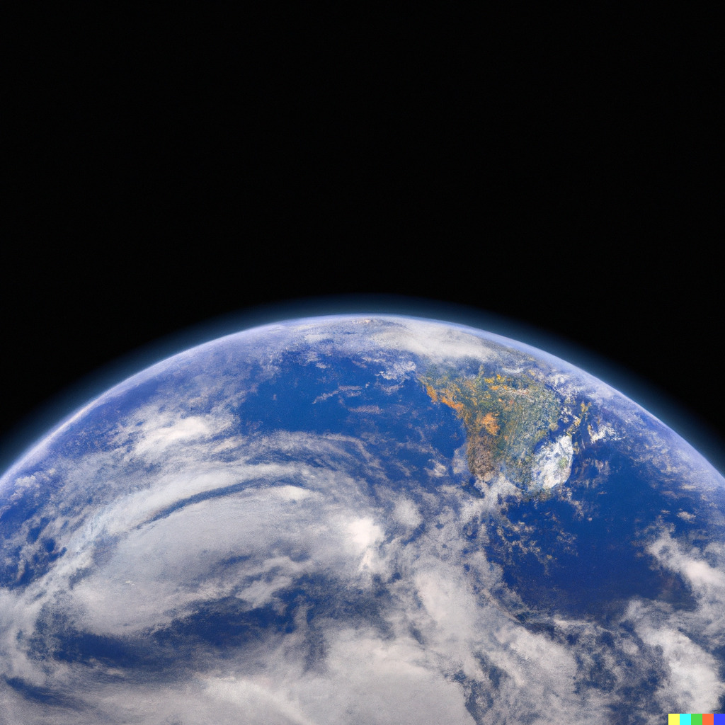 dall·e 2023 03 03 14.22.22 view of earth from space